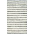 thumbnail image 1 of Safavieh  Dhurries Drema Hand-knotted Stripe Area Rug Grey/Ivory 3' x 5' 3' x 5' Indoor,Handmade Living Room,Bedroom Rectangle, 1 of 3