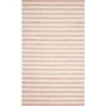 thumbnail image 1 of Safavieh  Dhurries Drema Hand-knotted Stripe Area Rug Rust/Ivory 3' x 5' 3' x 5' Indoor,Handmade Living Room,Bedroom Rectangle, 1 of 9