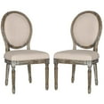 thumbnail image 1 of Safavieh HOLLOWAY 19''H FRENCH BRASSERIE LINEN OVAL SIDE CHAIR, FOX6228G-SET2, 1 of 8