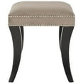 thumbnail image 1 of Safavieh Diva Tufted Ottoman-Color:Mushroom Taupe,Finish:Espresso, 1 of 2