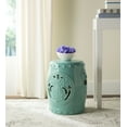 thumbnail image 1 of Safavieh Dragon Coin Indoor/Outdoor Garden Patio Stool, Light Blue, 1 of 4