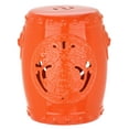 thumbnail image 1 of Safavieh Dragon Coin Indoor/Outdoor Garden Patio Stool, Orange, 1 of 4