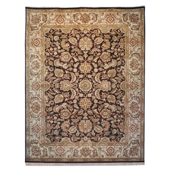 Traditional Rug - Dynasty Wool Pile -Cola/Beige-Color:Cola/Beige,Design:Traditional,Shape:Large Rectangle,Size:10'L x 8'W