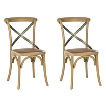 Safavieh Eleanor X Back  Dining Chair in Weathered Oak (Set of 2)