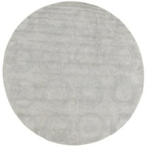 SAFAVIEH Easy Care Hemming Geometric Area Rug, Gray, 6' x 6' Round