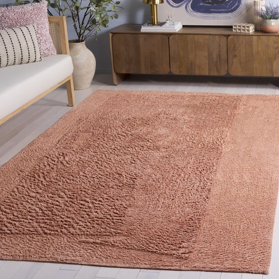 Safavieh Easy Care Karima Solid Machine Washable Area Rug, Rust, 5' x 8'