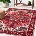 thumbnail image 1 of Safavieh Easy Care Liam Oriental Machine Washable Area Rug, Red/Black, 4' x 6', 1 of 11