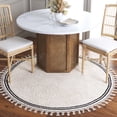 thumbnail image 1 of Safavieh Easy Care Hepburn Solid Cotton Machine Washable Area Rug, Ivory, 5' x 5' Round, 1 of 8