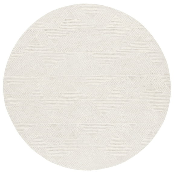 SAFAVIEH Ebony Corrine Geometric Area Rug, Ivory/Beige, 6' x 6' Round