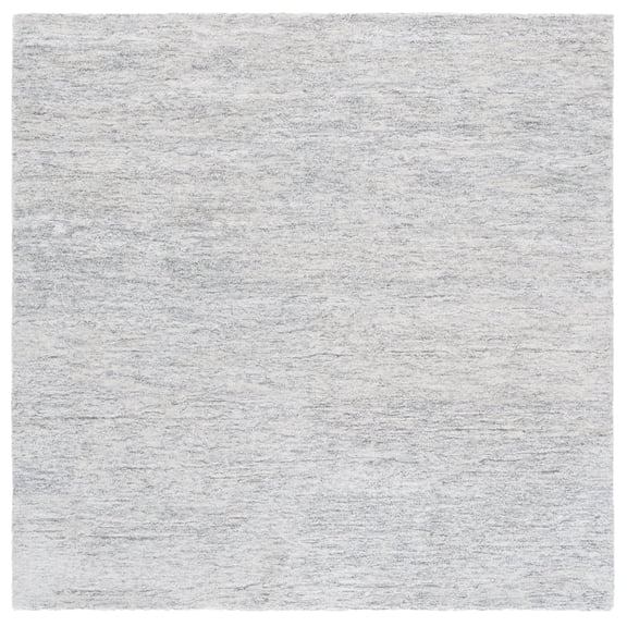 SAFAVIEH Ebony Madisyn Distressed Wool Area Rug, Ivory/Dark Gray, 6' x 6' Square