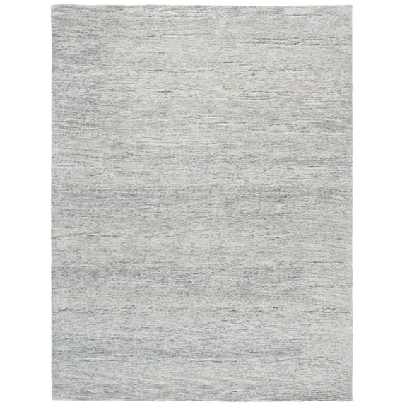 SAFAVIEH Ebony Madisyn Distressed Wool Area Rug, Ivory/Dark Gray, 8' x 10'