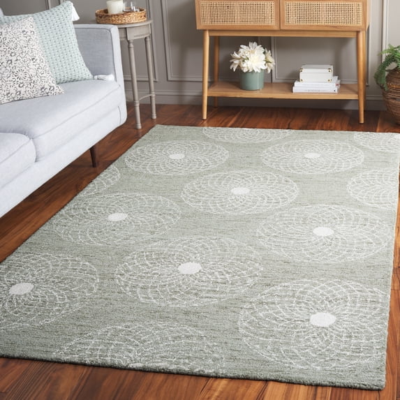 Safavieh Ebony Aria Geometric Area Rug, Sage/Ivory, 6' x 9'