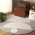 thumbnail image 1 of Safavieh Ebony Coco Geometric Area Rug, Gray/Ivory, 6' x 6' Round, 1 of 10