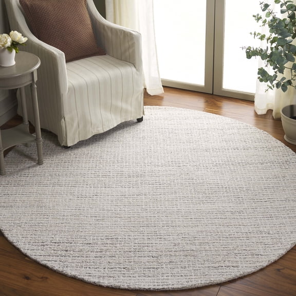 Safavieh Ebony Deandre Distressed Area Rug, Gray/Ivory, 6' x 6' Round