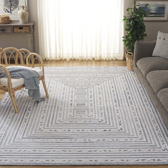 Safavieh Ebony Deforrest Geometric Area Rug, Ivory/Gray, 8' x 10'