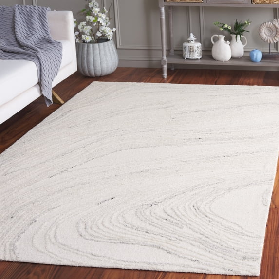 Safavieh Ebony Dusan Abstract Area Rug, Ivory/Light Gray, 6' x 6' Square