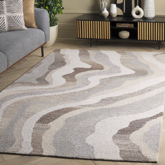 Safavieh Ebony Edgar Abstract Area Rug, Beige/Ivory, 6' x 6' Square