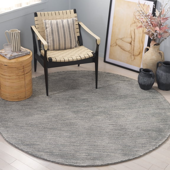 Safavieh Ebony Gresham Distressed Area Rug, Gray/Ivory, 6' x 6' Round
