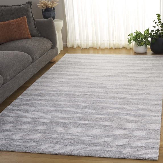 Safavieh Ebony Hallam Geometric Striped Area Rug, Gray/Ivory, 4' x 6'