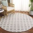 thumbnail image 1 of Safavieh Ebony Hester Plaid Area Rug, Gray/Ivory, 6' x 6' Round, 1 of 10