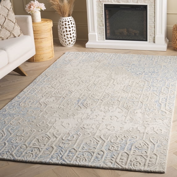 Safavieh Ebony Ridley Geometric Area Rug, Blue/Ivory, 3' x 5'