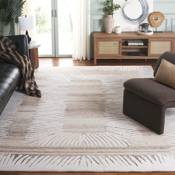 Safavieh Ebony Tony Bordered Area Rug, Ivory/Brown, 8' x 10'