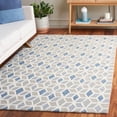 thumbnail image 1 of Safavieh Ebony Travis Geometric Area Rug, Ivory/Blue, 6' x 6' Square, 1 of 10