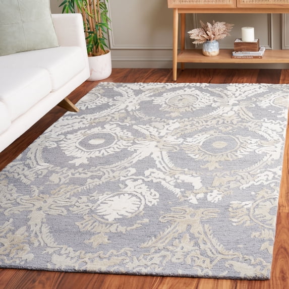 Safavieh Ebony Zephyr Medallion Area Rug, Gray/Ivory, 5' x 8'
