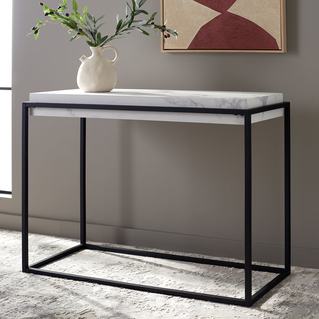Safavieh Edgefield Modern Marble Console Table, White/Black