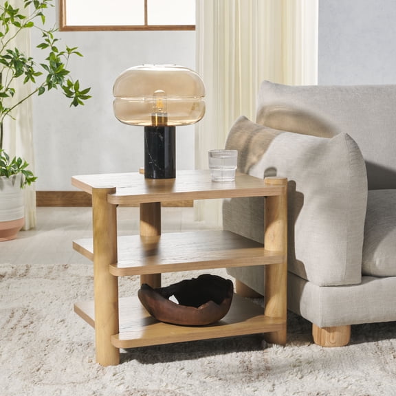 Safavieh Couture Edisyn Scandinavian Wood End Table, Natural
