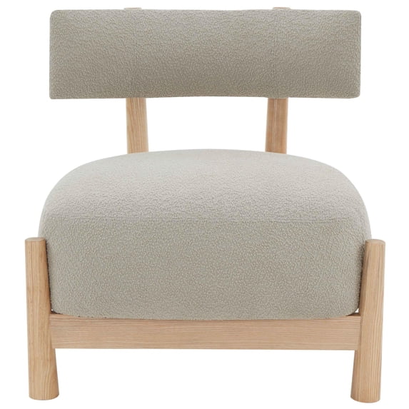 Safavieh Edwardina Pine Wood Accent Chair in Taupe / Natural