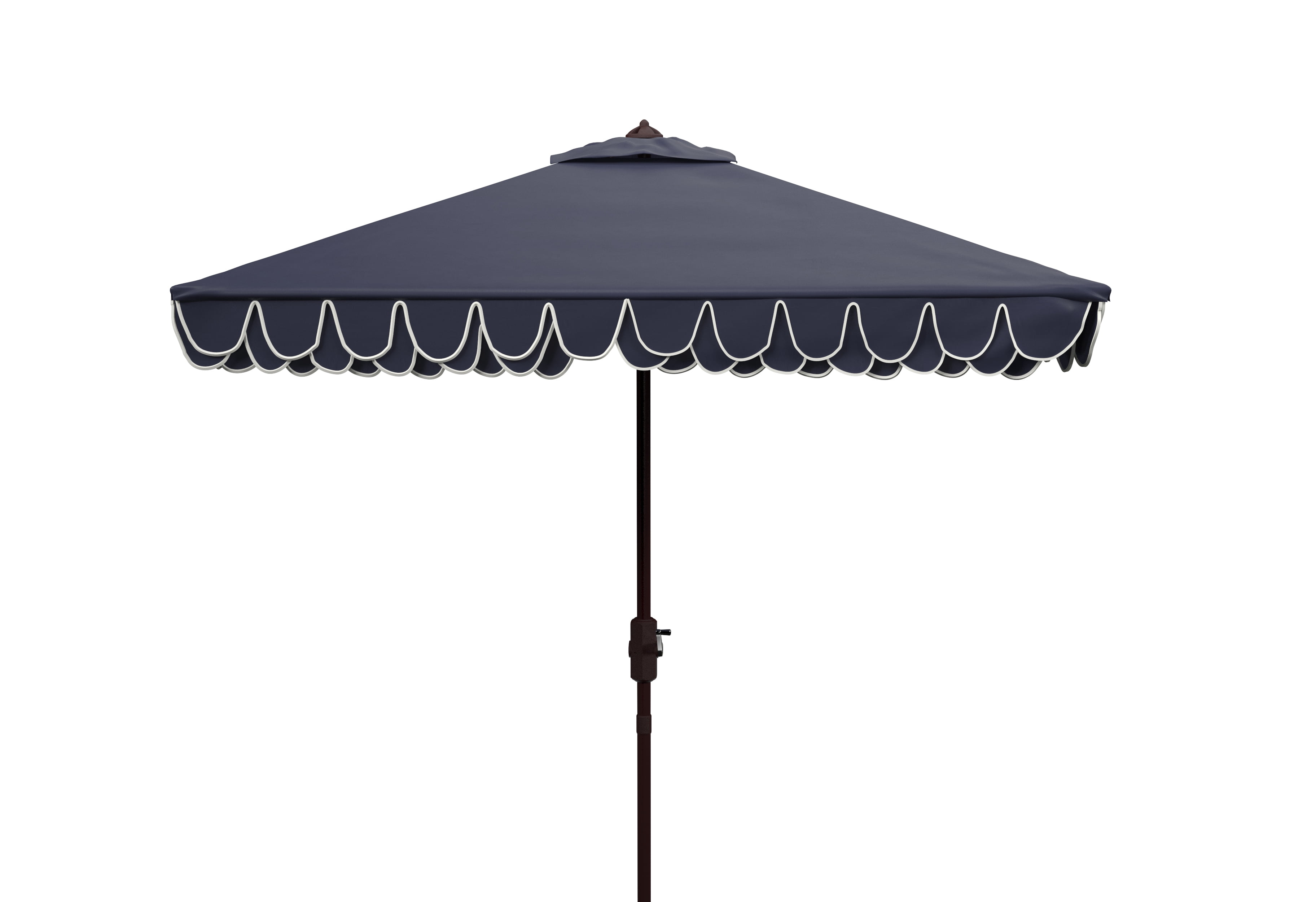 Safavieh Elegant 7.5' Market Crank Square Patio Umbrella, Navy/White
