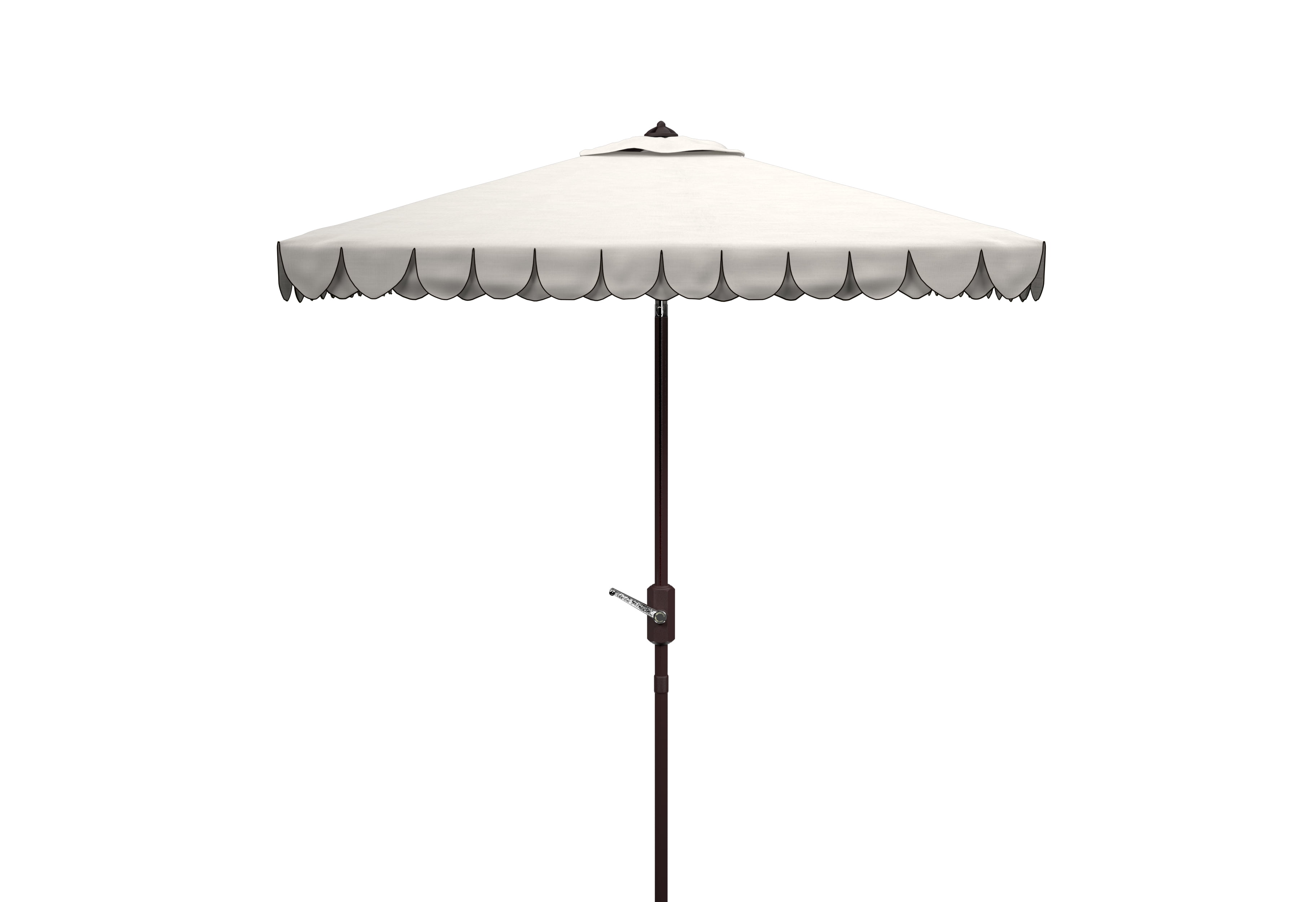 Safavieh Elegant Valance 103.54 in Solid Print Square Market Patio Umbrellas, UV Resistant