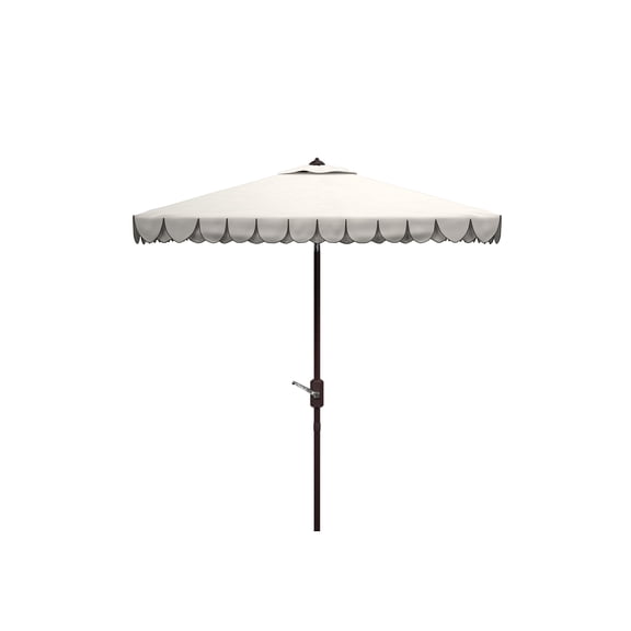 Safavieh Elegant Valance 103.54 in Solid Print Square Market Patio Umbrellas, UV Resistant