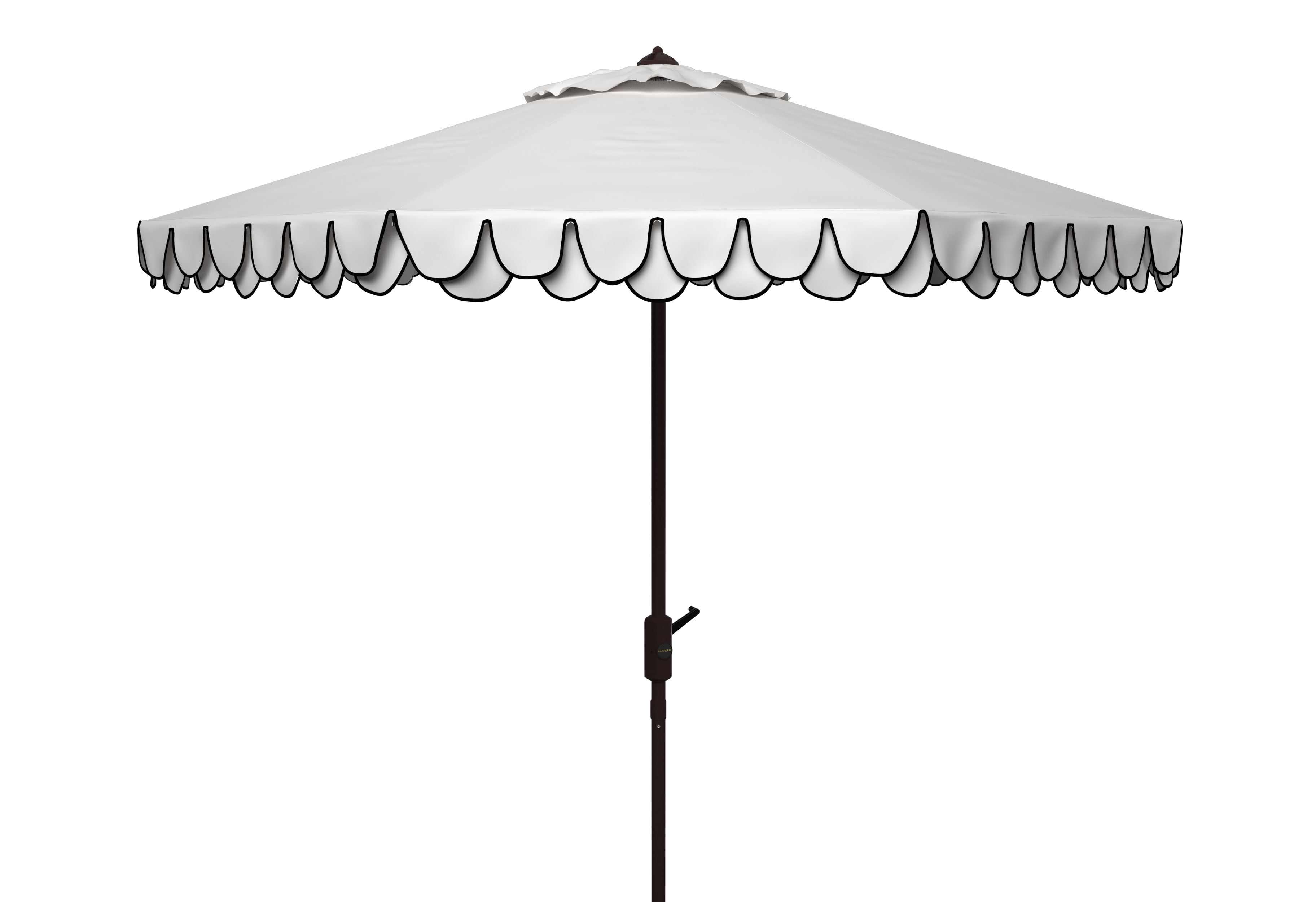 Safavieh Outdoor Collection 98.82" White, Navy Octagon Market Patio Umbrella, UV Resistant