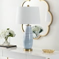 thumbnail image 1 of Safavieh Eliana 26.5 in. Coastal Glass Table Lamp, Blue, 1 of 4
