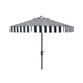 thumbnail image 1 of Safavieh Elsa 11' Market Crank Round Patio Umbrella, Black/White, 1 of 6