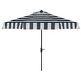 thumbnail image 1 of Safavieh Elsa 9' Market Crank Auto Tilt Patio Umbrella, Navy/White, 1 of 7