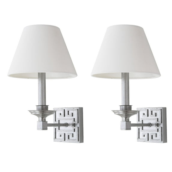 Safavieh Elvira 15 in. High Greek Key Wall Sconce, Set of 2