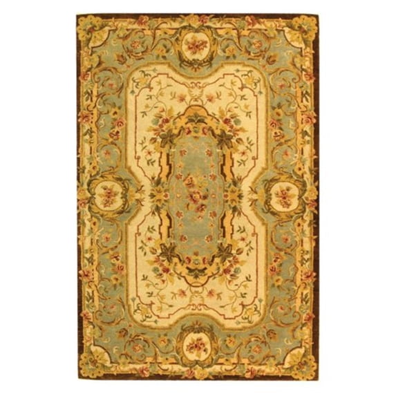 Safavieh Empire EM824A Ivory, Light Blue 4' x 6' Rug