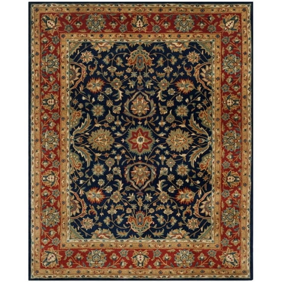 Safavieh English Manor 8' X 10' Handmade Wool Pile Rug in Navy and Red