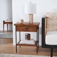 thumbnail image 1 of Safavieh Eris Morden Wood End Table, Brown / Black, 1 of 13
