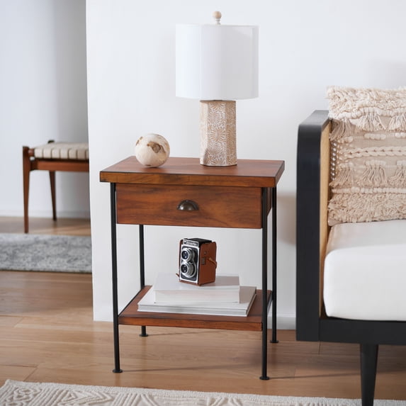 Safavieh Eris Morden Wood End Table, Brown / Black