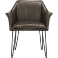 thumbnail image 1 of Safavieh Esme 19''H Mid Century Modern Leather Dining Chair, Set of 2, 1 of 9