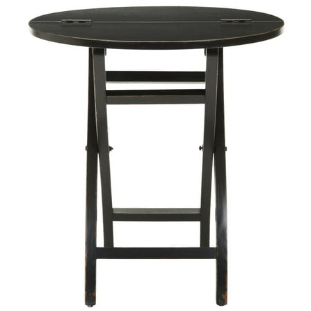 Ethan Folding Side Table-Finish:Black