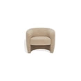 thumbnail image 1 of Safavieh Everly Barrel Back Accent Chai Furn Accent Chairs, Light Brown, 1' X 1', Square, 1 of 5