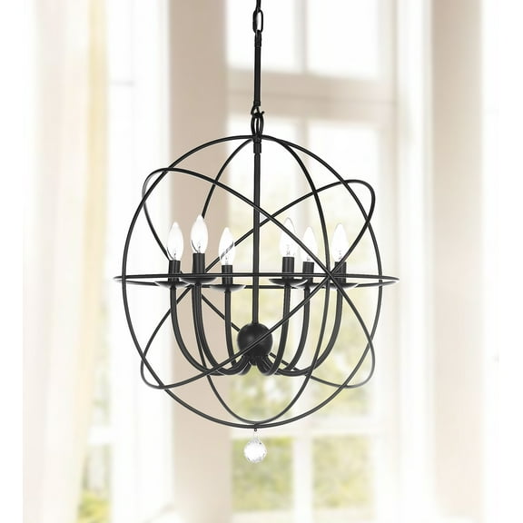 Safavieh Evie 22 In. Dia. Adjustable Chandelier, Black