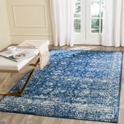 SAFAVIEH Evoke Ronald Bordered Area Rug, Navy/Ivory, 3' x 5'