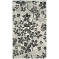 thumbnail image 1 of Safavieh  Evoke Floral Area Rug Grey/Black 4' x 6' 8' Round, 4' x 6' Indoor Living Room, Bedroom Black Rectangle, 1 of 6