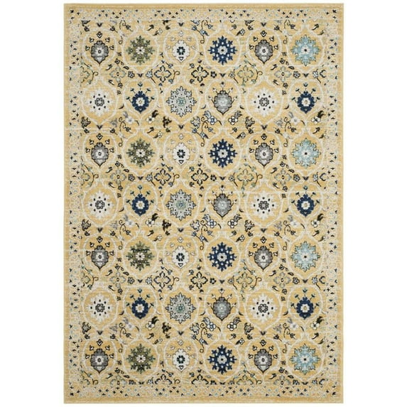 Safavieh EVOKE, GOLD / IVORY, 4' X 6', Area Rug, EVK210B-4